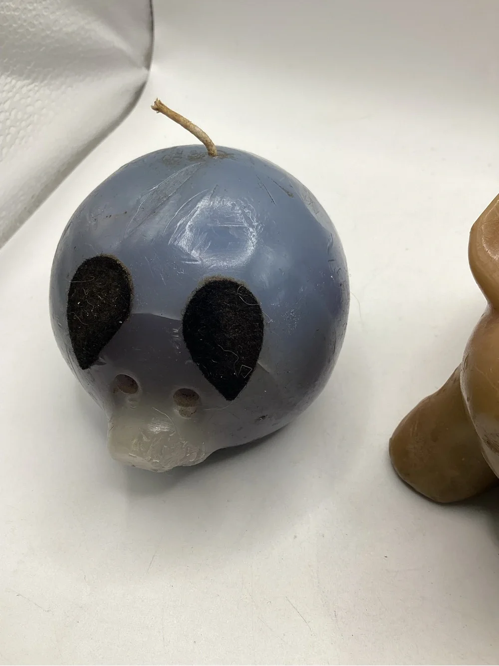 Hallmark Blue Round Pig Candle & Brown Pig Candle Set